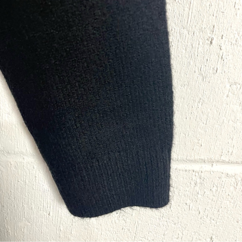 Talbots NWT Long Sleeve Beaded Black Sweater Dress Cable Knit Midi Classic L - Picture 5 of 15